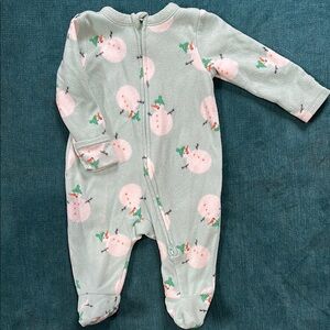 Snowman Print Kids One Piece